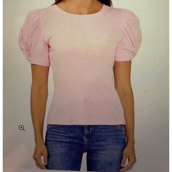 New Vince Camuto Puff Short sleeve Pink Top Shirt Peony Womens Sz 2XL Retails $4 - Picture 4 of 4